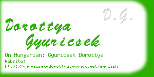 dorottya gyuricsek business card